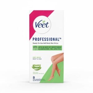 Veet PROFESSIONAL™ Ready-To-Use Half Body Wax Strips for Dry Skin - Aloe Vera & Green Tea Scent (8 Strips) - Image 1